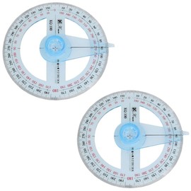Full Circle Protractor Math Protractor 360 Degree Protractor Mathematical Geometric Protractor Angle Measuring Tool Transparent Plastic Perfect for Stationery Mathematics Geometry Drawing Teachers