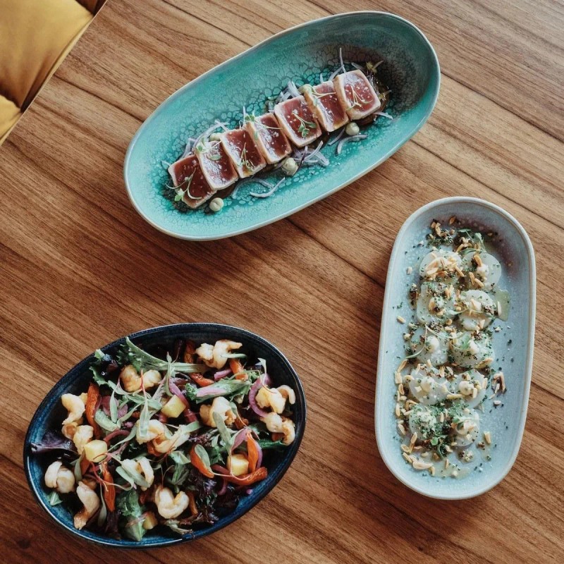 Casa Alegre Gemstone Lapis Lazuli 3 Piece Dinnerware Set