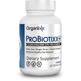 Organixx ProBiotixx+ Probiotic Supplement, Daily Probiotics for Women & Men For Digestive Health Gut Health, Immune Support, 2.5 Billion CFU, Gluten Free, Non GMO, Shelf Stable, 60 Vegetarian Capsules
