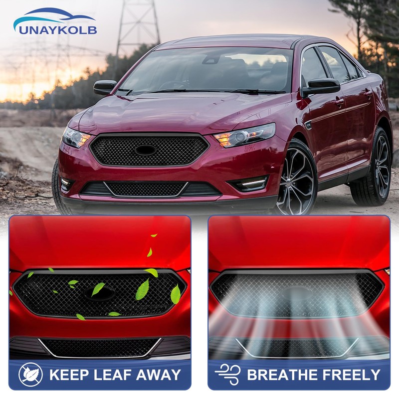 UnayKolb Front Bumper Grille Matte Black Grill Assembly Fits 2013-2019