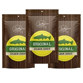 Original All Natural Wild Caught Fresh Salmon Jerky - 3 PACK - The Freshest and Best Salmon Jerky on the Market - No Added Preservatives, No Added Nitrates and No Added MSG 5.25 oz
