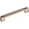 Top Knobs TK56BSN Sanctuary Collection 5" Flat Rail Pull, Brushed