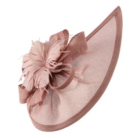 Fascinators Hats for Women Kentucky Derby Tea Party Hats 2025 Pillow Top Hat for Wedding Cocktail Headwear Pink One Size