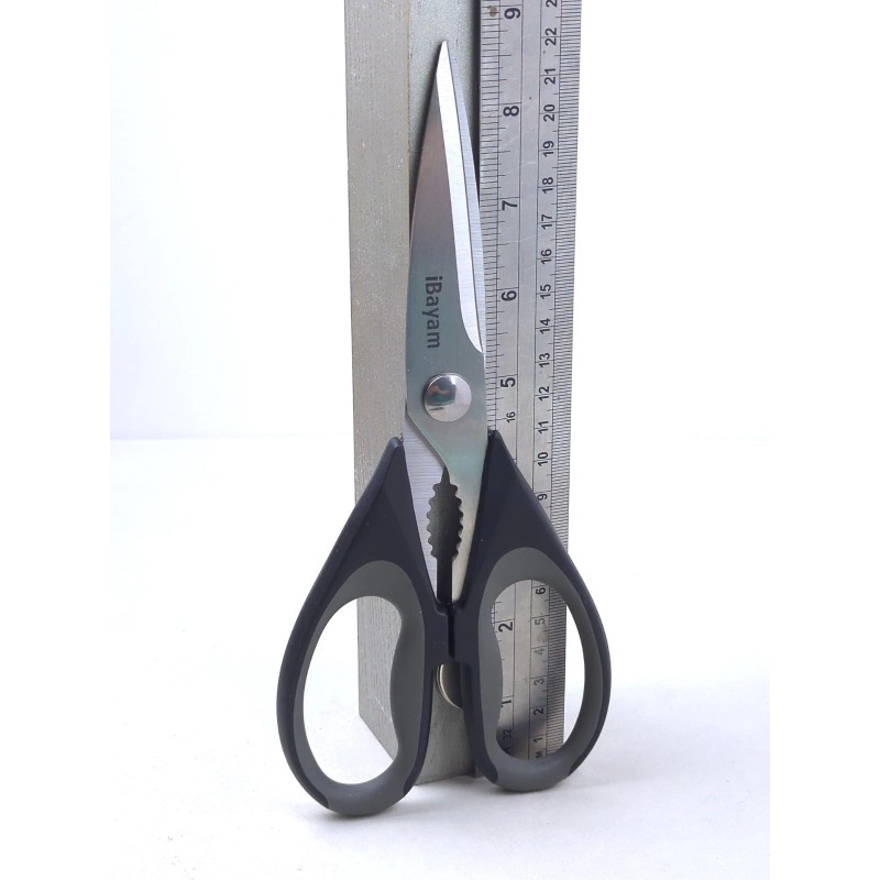 iBayam Kitchen Scissors / SHEARS, All Purpose Heavy Duty Black