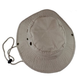 Gelante 100% Cotton Stone-Washed Adjustable Bucket Safari Boonie Sun Hats.1910-1PC Putty L/XL