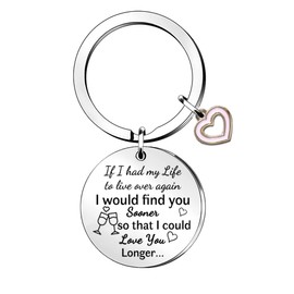 HZBLAZ Wife Keychain Rings Women Couples Love Girlfriend Valentine's Day Keyring Birthday Engagement My Woman Key Accessory Soulmate Wedding Anniversary Christmas Cute Souvenirs