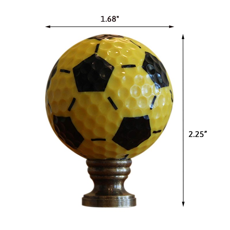 Soccer Ball Ceiling Fan Pull, 2.25"h with 12" Antiqued Brass