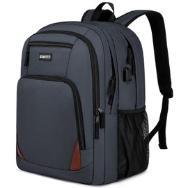 kamater School Backpack for Teen Boys & Girls - 8 Compartments Water Resistant Bookbag with Large Laptop Sleeve | 15.6 Inch Anti-Theft College Student Backpack, Black