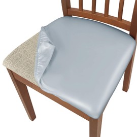 Fundas de asiento para sillas de comedor (gris, juego de 8)