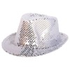 Fedora Trilby Sequin Silver Very Stylish