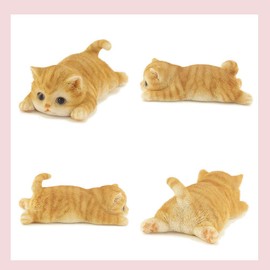Devarier ca216y Cat Figurine, Tea Tiger, Cup Ramen, Magnet, Resin, Gift, Perfect Gift