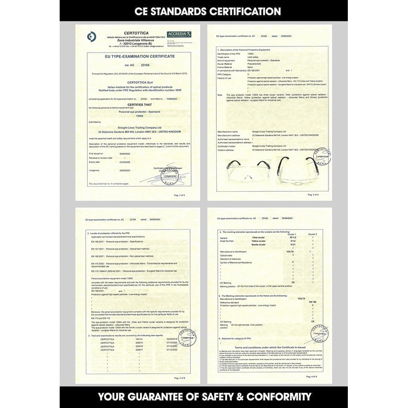 voltX 'OVERSPECS' Large Size, Industrial Safety Over Glasses - UKCA
