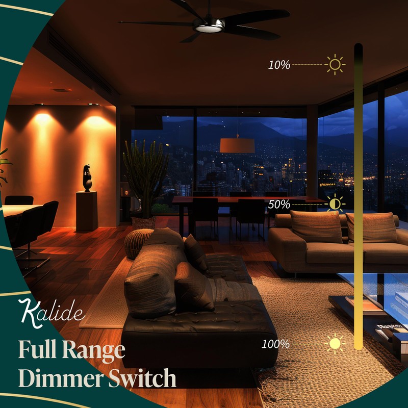 TOPGREENER Combo Dimmer Switch with 3-Speed Fan Control, Light and