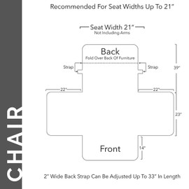 Elegant Comfort Quilted Furniture Protectors Solid and Printed Design Reversible Slipcovers Featuring Elastic Straps and Smart Pockets Great for Pets, Kids and More, Bloomingdale Chair, Brown/Cream