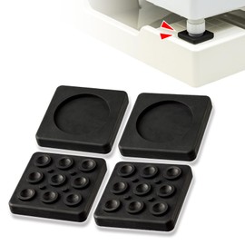 Como Life Anti-Vibration Rubber for Washing Machines, Set of 4, Washing Machine, Anti-Vibration, Anti-Vibration, Noise Reduction, Rubber, Sound Reduction, Natural Rubber, High Elasticity, Suction