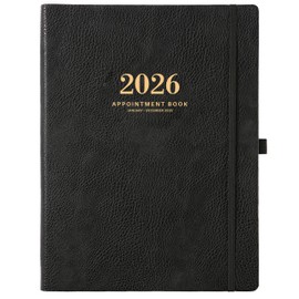 2026 Weekly Appointment Book & Planner - Daily Hourly Planner 2026 with 15-Minute Interval, January 2026 - December 2026, 8.5" x 11", Achieve Your Goals & Improve Productivity - Black