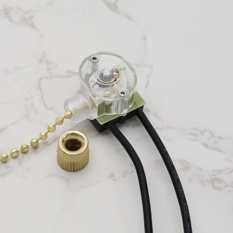 ECSiNG 2Pcs Pull Chain Switches Replacement JX42B Model Pull Chain