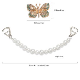 Arugaga Bling Shoe Charms for Women，Rhinestone Pearl Flower Shoes Decoration and Shoe Chain Cute Designer Shoe Decoration Charms for Girls