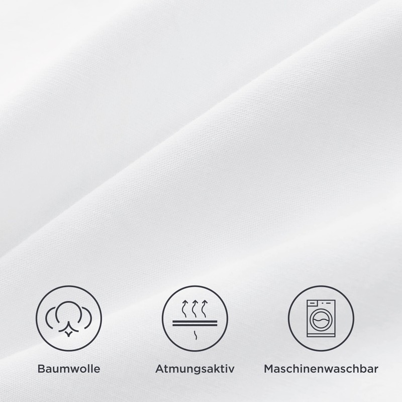 Bedsure Cushion Cover 40 x 80 cm Cotton White -