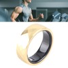 Smart Ring Aluminum Alloy Pedometer Sleep Temperature Tracking Lightweight Smart