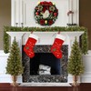 Estivaux Large Christmas Stockings Xmas Fireplace Hanging Stockings Burgundy Red