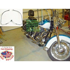 JMEI Rear Saddlebag Guard Crash Bar for Harley Softail Heritage Springer FLSTS 93 -99