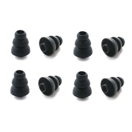 8 Pcs Small (S) Black Triple Flange Replacement Eartips Earbuds for Monster Beats Dr. Dre Tour, urBeats, Powerbeats and LG Tone