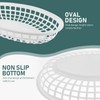 Luxshiny 4pcs Oval Fast Food Baskets, Plastic Fried Food Storage