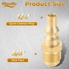 Hicello 2pcs 3/8" Male Flare to 1/4" Quick Connect Plug