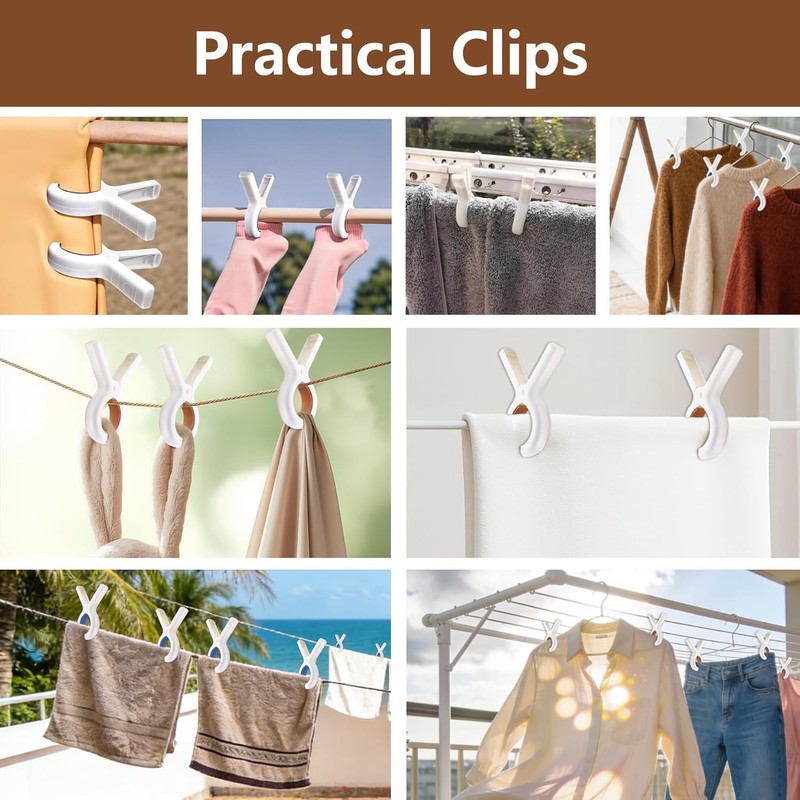 Beach Towel Clips for Beach Chairs, 10 Pack Heavy Duty