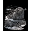 Royal & Langnickel - Scratch Picture Seal & Babies, Silver,