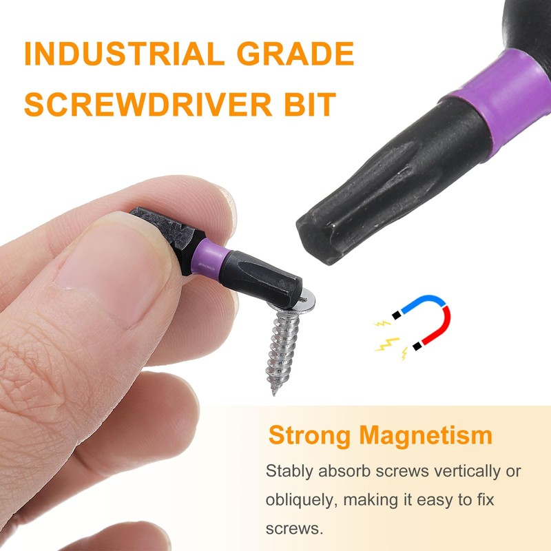 sourcing map 4pcs T10 Torx Screwdriver Bit 1/4" Hex Shank