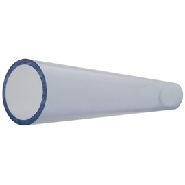 6 Inch Diameter Clear PVC Schedule 40 Pipe [Pipe ID 6.031 inch, OD 6.625 inch] (Bluish tint), Choose Your Length (5 Inches to 8 feet) (Selected Length: 15 Inches)