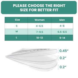 Heel Wedge for Supination & Pronation Correction - (1 Pair) Welnove 3 Layers Adjustable Supination Insoles, Adhesive Medial & Lateral Heel Inserts for Knee Pain, Bow Legs, Foot Alignment - Size L