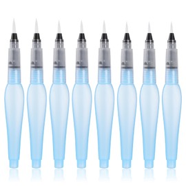 BOHUIZ 8Pcs Watercolor Brush Pens, Refillable Water Brush Pens Premium Leakproof Watercolor Pen for Watercolour Painting Artists Calligraphy Gouache
