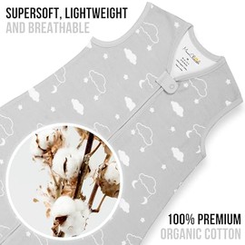 Toddler Sleep Sack with Feet, 2.5 TOG Organic Cotton Baby Sleeping Bag with Legs, Baby Wearable Blankets for Walkers w/ 2-Way Zipper, Baby Sleep Sack for Girls & Boys, Early Walker 6-18 Month