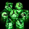 KERWELLSI Glow Liquid Core DND Dice Set with Gift Box,