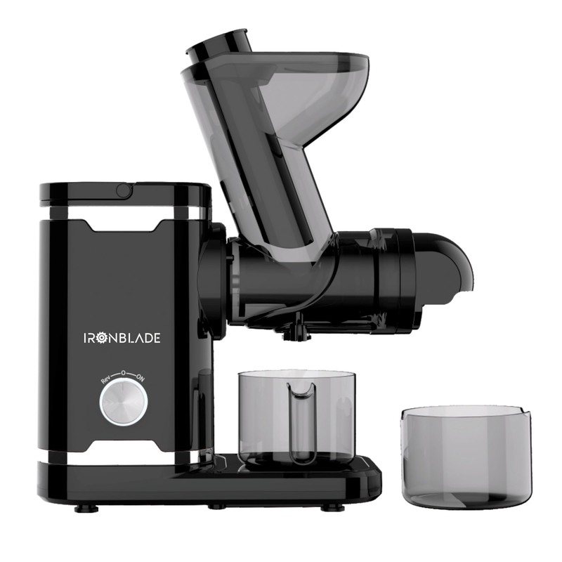 EMB Ironblade IBLJU30 Horizontal Slow Juicer, Quiet Motor, 70mm Wide