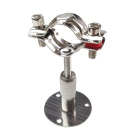 JENSWILL 2 Pack 304 Stainless Steel Adjustable Wall Mount Ceiling Pipe Support, Fit for Dia 32mm (1-inch) Pipe Tube with Screws