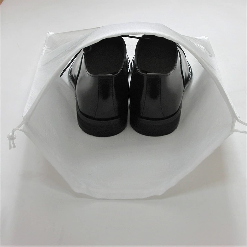 Sea Posh Non-Woven Drawstring Bag with Clear Window Shoe Storage