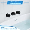 Coolfell Metal Matte Black Shower Knob 3 Piece Replacement, Compatible