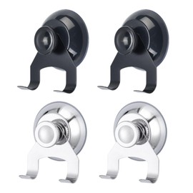 4-Piece Suction Cup Hooks, Stainless Steel Hooks, Bathroom Hooks Without Punching, Reusable Hooks, Wall Hooks