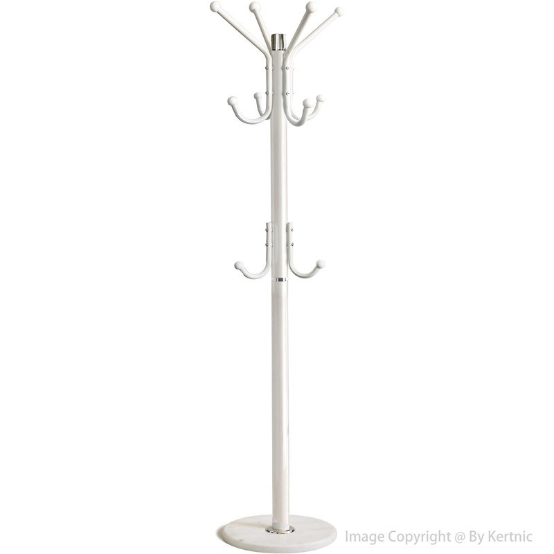 Kertnic Modern Coat Rack Freestanding with Natural Marble Base &