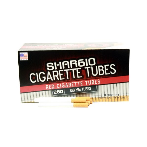 Shargio Red 100mm Stunning Filter Tubes 200ct Contains Amazing Taste Comes with Metal Bonus Case - 1 Case of 40 Packs