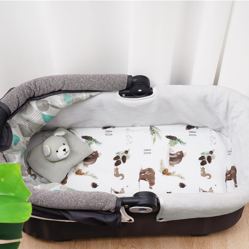 david's kids 3 Pack Bassinet Sheets, Ultra Soft Breathable Comfortable