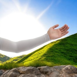 Sun-Pick UV Protection Cooling Arm Sleeves (Grey) Unisex Ice Sleeve 5ea