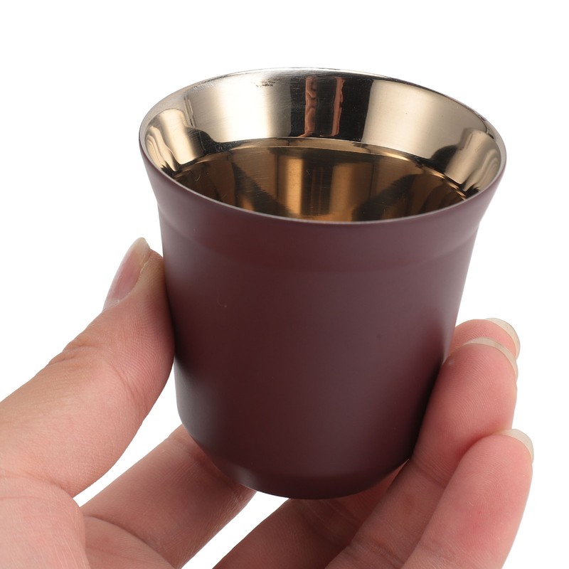 Double Wall Stainless Steel Demitasse Cup Coffee Cup Reusable Stackable