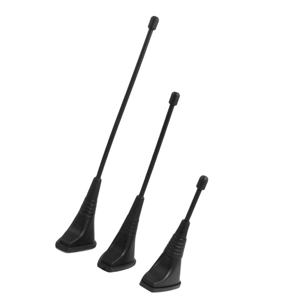 Motoforti Universal Self-Adhesive Dummy Decorative Aerial Antenna, Plastic, Black, 3