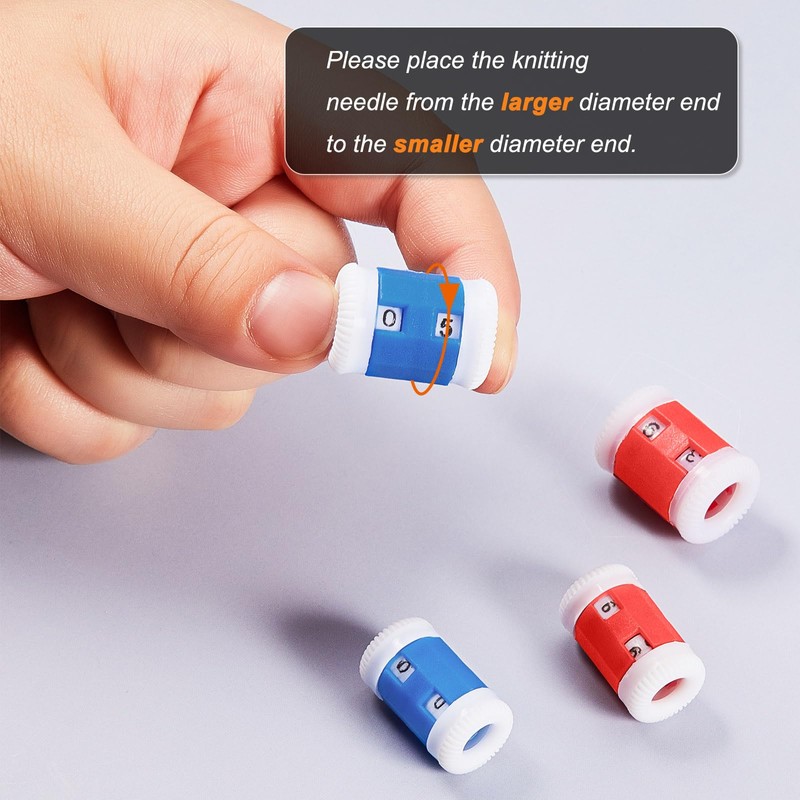 Syhood Row Counter Knitting Accessories, Includes 4 Pieces Row Counter