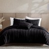 Riverbrook Home Everett Faux Fur 4-Piece Comforter Set, Full/Queen, Black